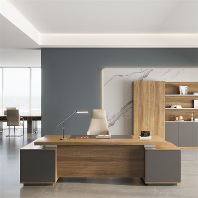 comprare Colore noce Manager moderno ufficio scrivania mobili commerciali supporto personalizzazione online manufacture