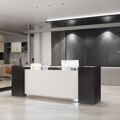 comprare Appartamento per ufficio moderno e contemporaneo Reception Desk in argento Supporto personalizzazione e bianco con Myidea Furniture online manufacture