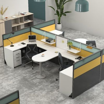 comprare Modern 4 Persone Arredamento per ufficio Staff Stazione di lavoro esecutiva Tavolo con supporto per gambe Metle personalizzazione online manufacture