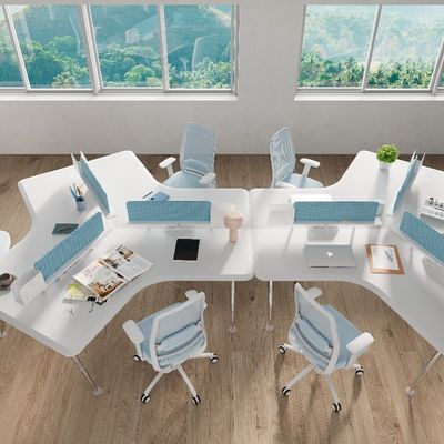 comprare Supporto di personalizzazione Minimalista Moderno Screen Divider Stazione di lavoro ufficio Dipendente scrivania 6 posti Extra spessore Custom-made online manufacture
