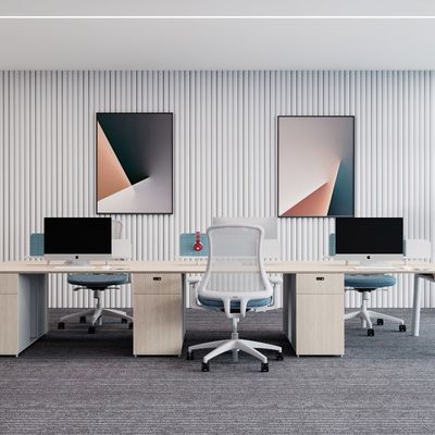 comprare Supporto per la personalizzazione Arredamento per ufficio commerciale Tavolo per personale per due o quattro persone con schermo separato e armadietti online manufacture