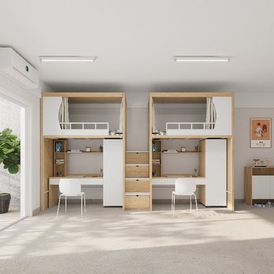 comprare Letto a doppio letto in ferro personalizzabile con larghezza uguale in alto e in basso camera da letto scuola dormitorio appartamento mobili online manufacture