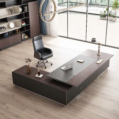 comprare Modern Luxury Large Wooden MDF Desk Classic Boss ufficio scrivania per postazioni di lavoro mobili da ufficio supporto personalizzazione online manufacture