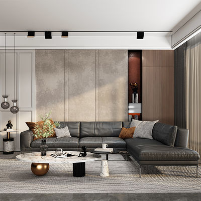 comprare Supporto personalizzazione Nordic Minimalism Divano in cuoio Set ufficio camera da letto Disegno sezionale tradizionale Gambe metalliche Divani singoli/tripli Divani Living Hotel online manufacture