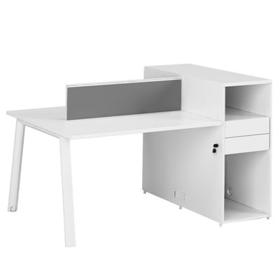 Two People Four Employees Office Work Computer Desk Screen Card Workstation Desk Combination for Commercial Furniture
