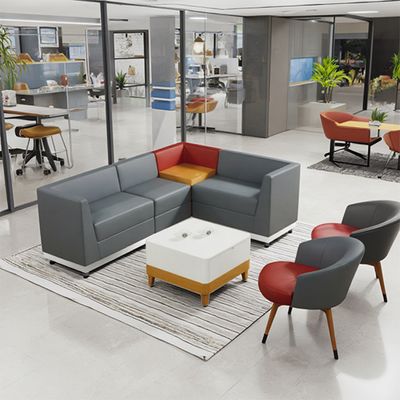 comprare Divano angolare piccolo per ufficio, creativo e informale, area relax e reception semplice e moderna, adatto per accogliere ospiti, istituzioni formative e stand espositivi online manufacture
