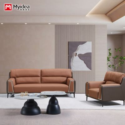comprare Modern Living Room Fashion Design Divano in pelle Set di lusso In legno massello Intaglio di soggiorno Mobili per ufficio Divano online manufacture
