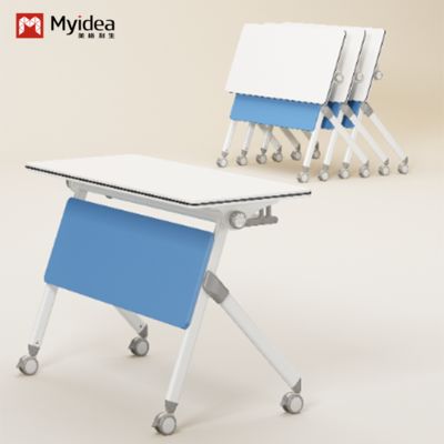comprare Tavolo da allenamento pieghevole con gambe in acciaio dal design minimalista per una facile mobilità, con lavagna didattica e tavolo per conferenze monoposto online manufacture