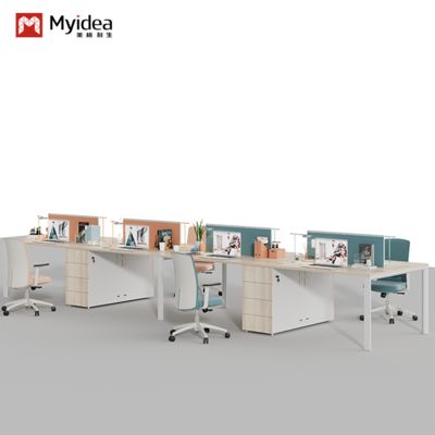 comprare Due persone di fronte l'una all'altra, quattro persone, scrivania con cassetti, scrivania del personale dell'azienda con schermo, scrivania del personale, scrivania del computer online manufacture