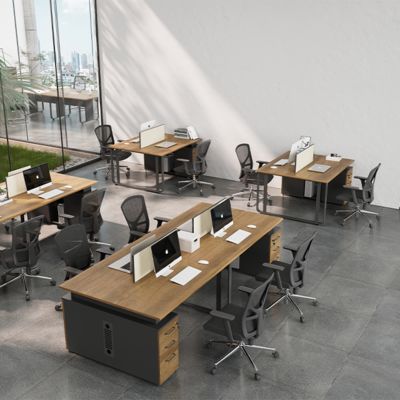 comprare Scrivania e cassetti per dipendenti aziendali per due e quattro persone, scrivania con ampio spazio di archiviazione, scrivania per computer online manufacture