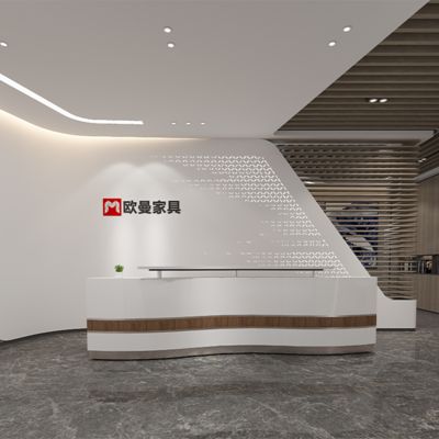 comprare Banco reception curvo verniciato, bancone bar aziendale, ospedale estetico, clinica dentistica, bancone cassa circolare, reception semplice e moderna online manufacture