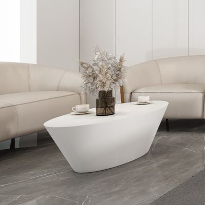 comprare Tavolino da caffè bianco lucido verniciato con texture unica, Tavolino da caffè, Area reception, Tavolino da caffè, Divano online manufacture