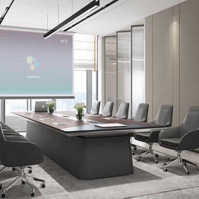 comprare Tavolo da conferenza moderno minimalista in legno massello di grandi dimensioni, tavolo di ricevimento per la negoziazione aziendale nordica, tavolo in legno massello che supporta la personalizzazione online manufacture
