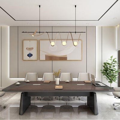 comprare Minimalismo nordico avanzato, tavolo lungo di fascia alta, reception aziendale, tavolo da negoziato di design moderno, tavolo da conferenza in ufficio online manufacture
