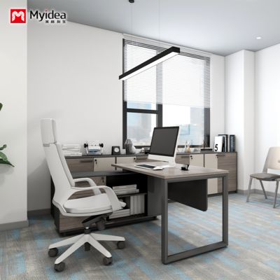 comprare Scrivania manageriale moderna per ufficio indipendente, ampia scrivania per supervisore di classe, design con armadietto e spazio di archiviazione, atmosfera migliorata per l'ufficio online manufacture