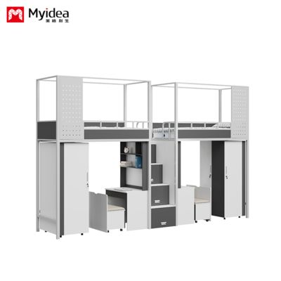customization university dormitory apartment bed and table dormitory bed with desk wardrobe lntegrated bed and cabinet