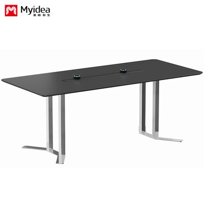 customization High-end fashion conference table: FENIX fingerprint-free fireproof board, steel frame design, plenty of skin touch
