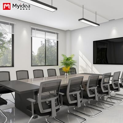 Morandi Color Conference Table Routing System Company Office Meeting Room Reception Desk and Chair Combination