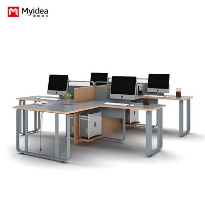 comprare Scrivania da ufficio combinata moderna minimalista per due persone con schermo, divisorio porta badge, scrivania combinata per più persone online manufacture