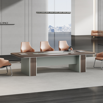 comprare Tavolo da conferenza rivestito in lamina di PVC a forma di arco – Scrivania per riunioni direzionali con finitura liscia simile alla vernice online manufacture