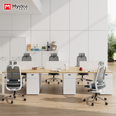comprare Scrivanie moderne in legno con spazio contenitore fronteggianti, design autoportante, montaggio facile online manufacture