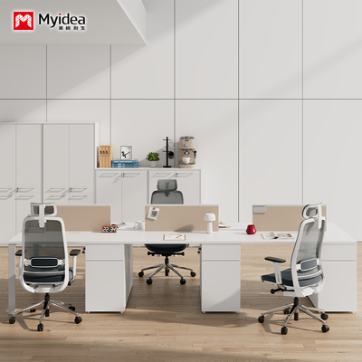 comprare Scrivanie moderne in legno con spazio contenitore fronteggianti, design autoportante, montaggio facile online manufacture
