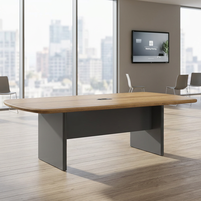 comprare Processo di rivestimento con pellicola in PVC Tavolo da conferenza moderno e ecologico con cablaggio flessibile Mobili da ufficio da 8 posti online manufacture