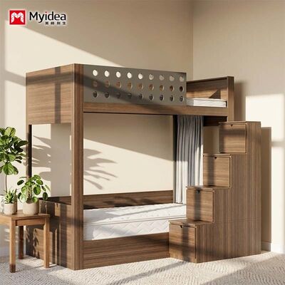 Acquistare Letto a letto robusto con scale di archiviazione integrate ️ Ideale doppio letto per dormitori universitari e appartamenti. online manufacture