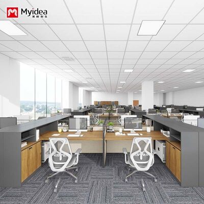 Acquistare personalizzazione Scrivania contemporanea per singolo dipendente Combinazione di metallo durevole e legno Mobili per ufficio moderni modulari online manufacture
