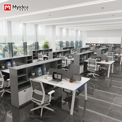Acquistare Postazione di lavoro modulare contrapposta con armadietto laterale sicuro con serratura digitale – Combina layout collaborativo con sicurezza di archiviazione personale. online manufacture