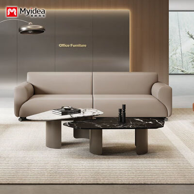 Acquistare Tavolino da caffè per ufficio commerciale con piano in marmo e base in metallo, elegante tavolino centrale per reception e sala d'attesa online manufacture