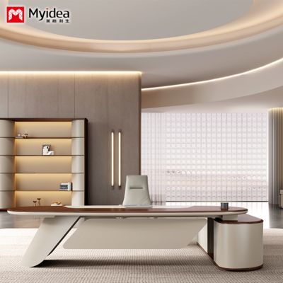 personalizzazione alla moda, lusso leggero, grande capo, scrivania direzionale, scrivania per dirigenti senior, scrivania per ufficio del presidente, scrivania con contenitore