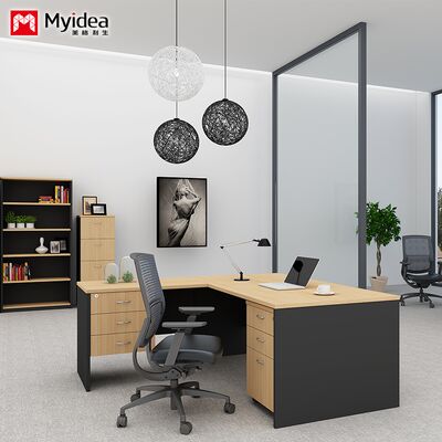 Scrivania Executive Classica Personalizzabile con Armadi, Cassetti, Archiviazione Documenti e Dati, Computer Aziendale, Scrivania da Ufficio, Scrivania Direzionale