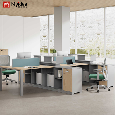Foshan Furniture Source Factory Direct Supply Staff Desk Office Staff Desk con armadietto di stoccaggio